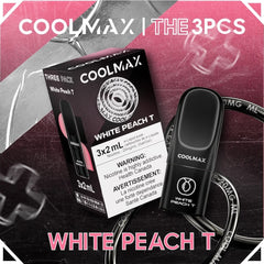 COOLMAX 3pcs Prefilled E-Liquid Pods - White Peach T