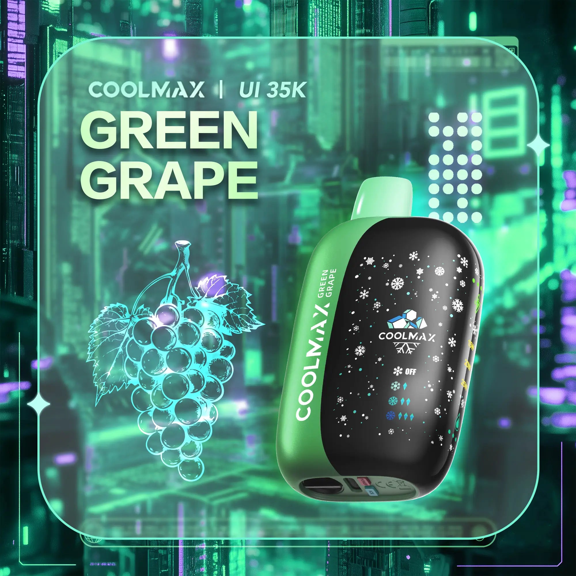 COOLMAX UI 35K disposable vape Green Grape