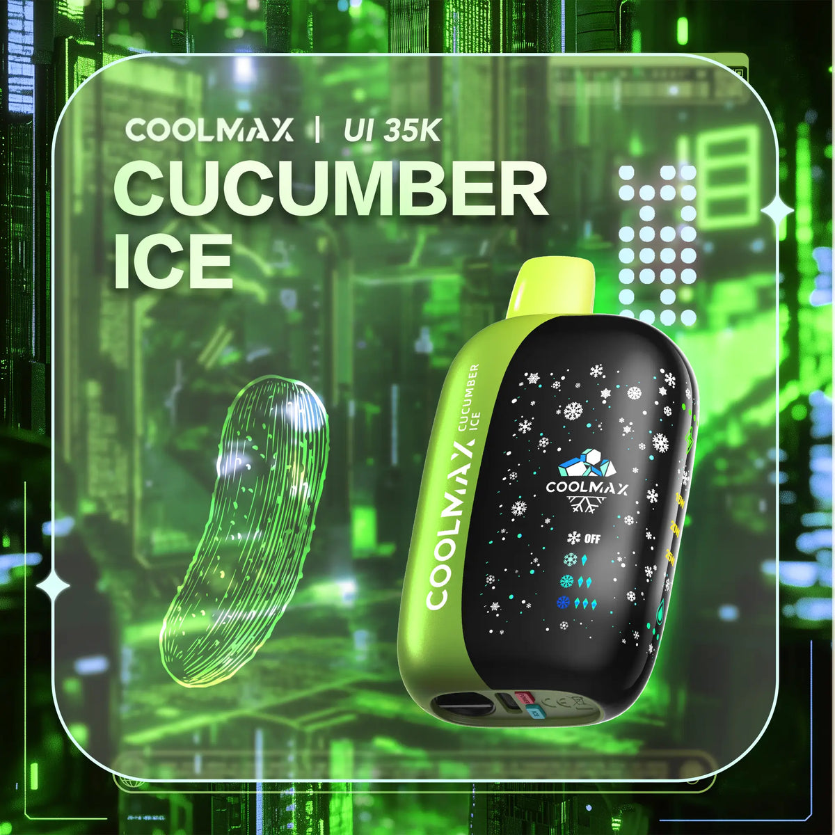COOLMAX UI 35K Cucumber Ice | Fresh Menthol Disposable Vape coolmaxvape COOLMAX UI 35K Cucumber Ice | Fresh Menthol Disposable Vape coolmaxvape