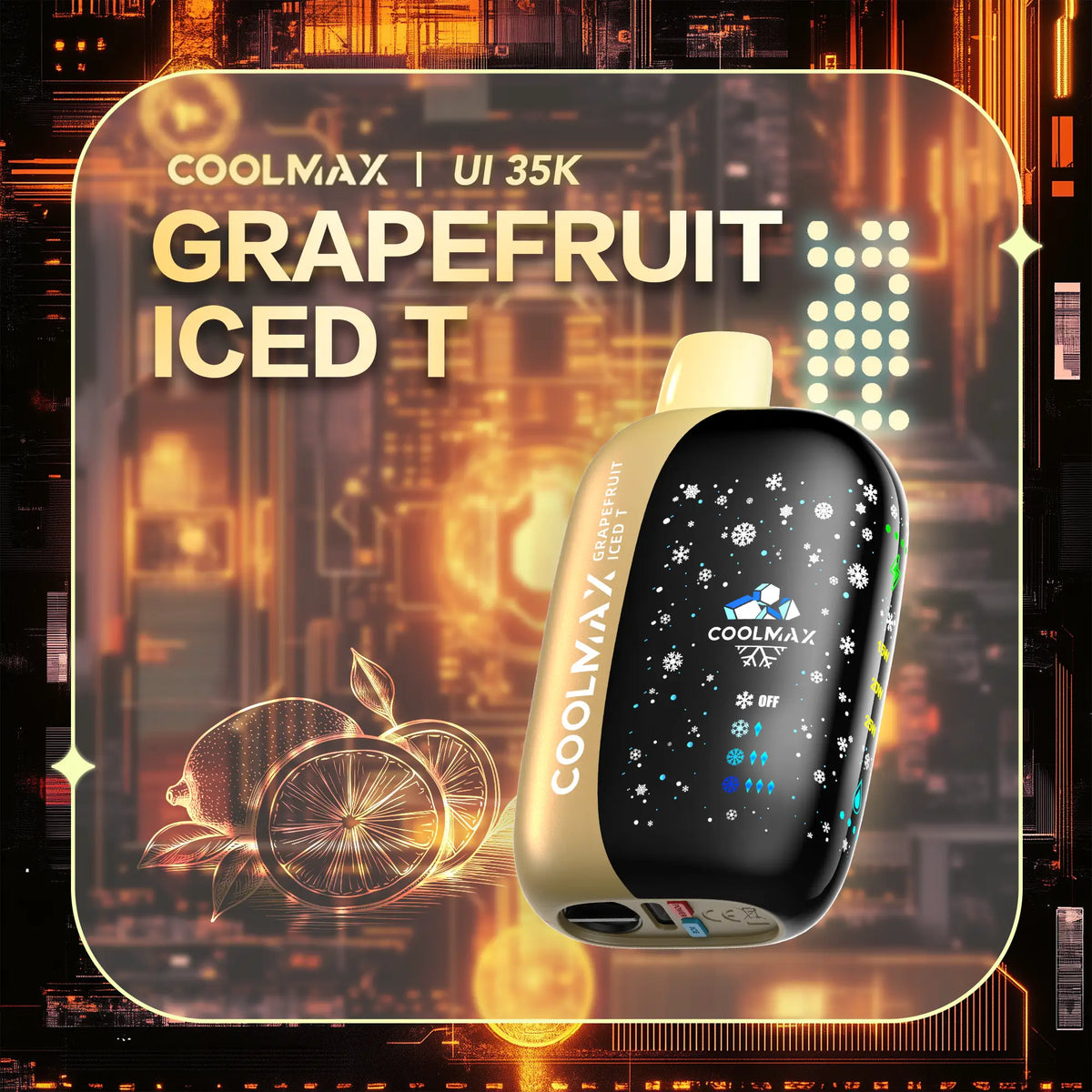 COOLMAX UI 35K Grapefruit Iced T | Citrus Tea Disposable Vape coolmaxvape COOLMAX UI 35K Grapefruit Iced T | Citrus Tea Disposable Vape coolmaxvape